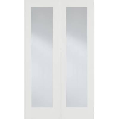 White Primed Pattern 20 Glazed Internal French Door Pair Woo...